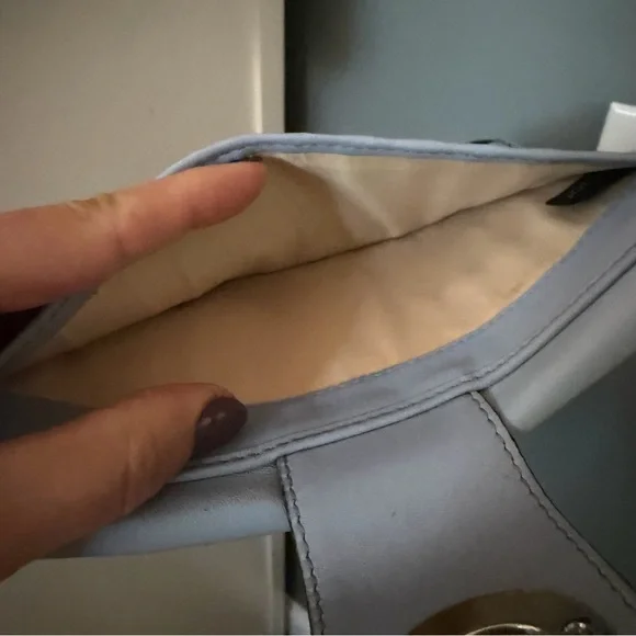 Vintage Coach Y2K Turnlock Wallet Periwinkle Blue - Picture 6 of 9